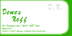 denes neff business card